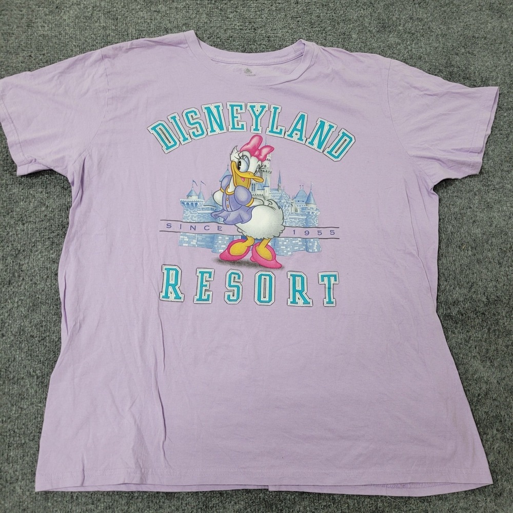 Disney T-Shirt Womens Size 2XL Purple Disneyland Resort Daisy Duck Graphic Tee